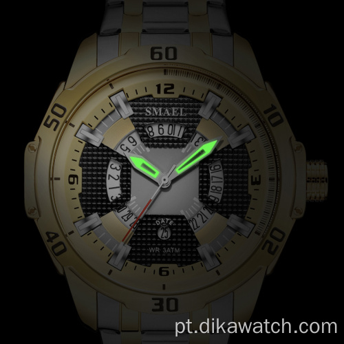 Relógios masculinos da marca SMAEL Relógios de quartzo de alto luxo